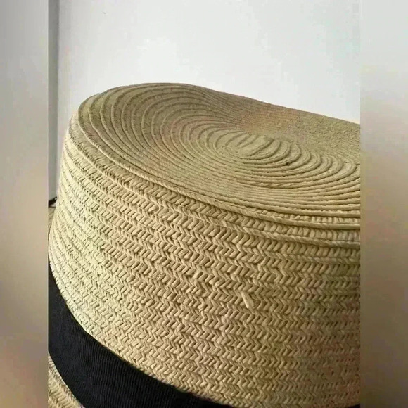 Urban Outfitters Tan Paper Straw Hat Cosplay Tea Party 20s Flapper Bridal Party - Picture 5 of 9